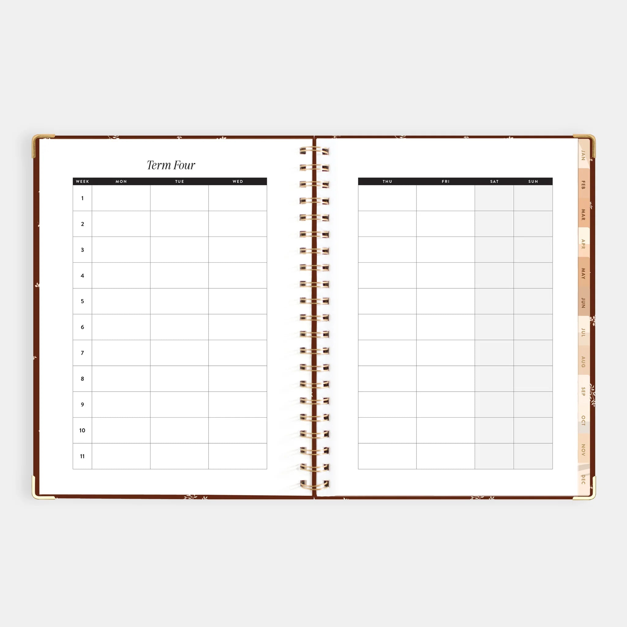 2026 A4 Academic Vertical Planner | Raspberry