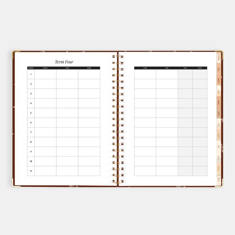 2026 A4 Academic Vertical Planner | Raspberry