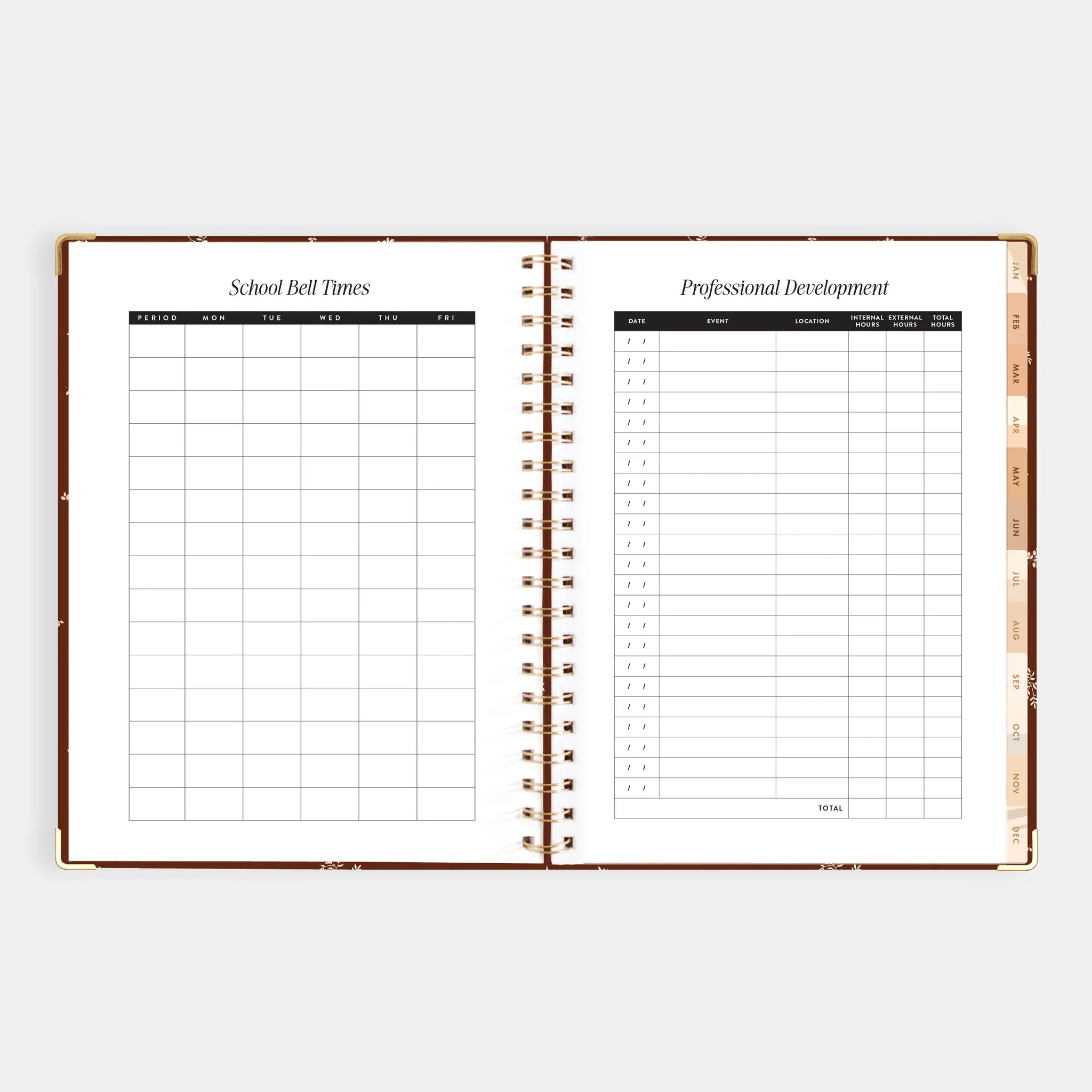 2026 A4 Academic Vertical Planner | Raspberry