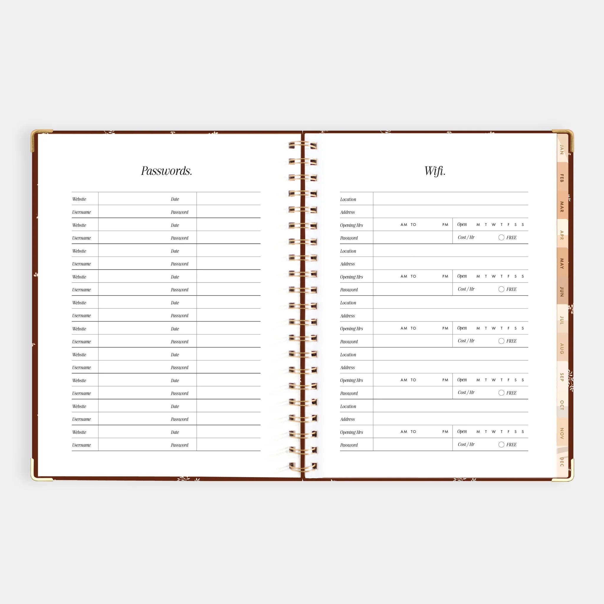 2026 A4 Academic Vertical Planner | Raspberry