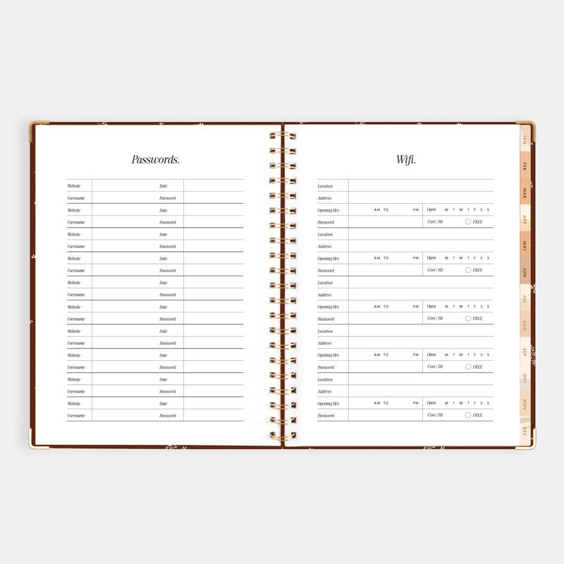 2026 A4 Academic Vertical Planner | Raspberry