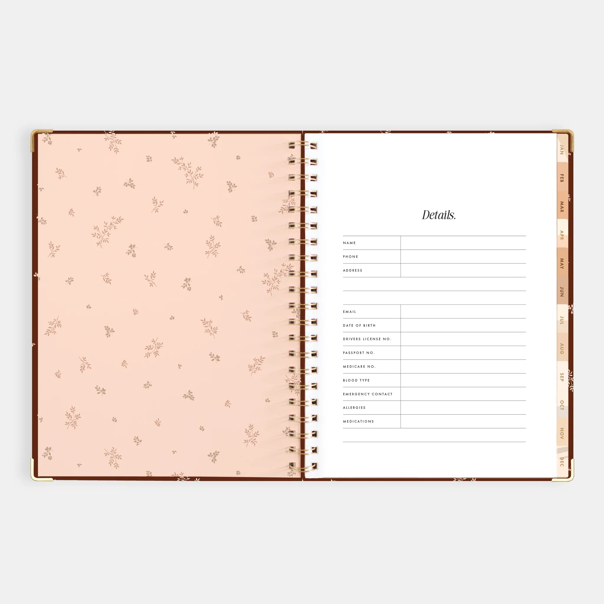 2026 A4 Academic Vertical Planner | Raspberry