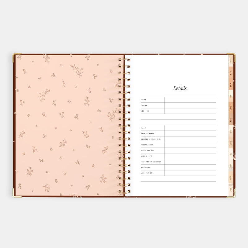 2026 A4 Academic Vertical Planner | Raspberry