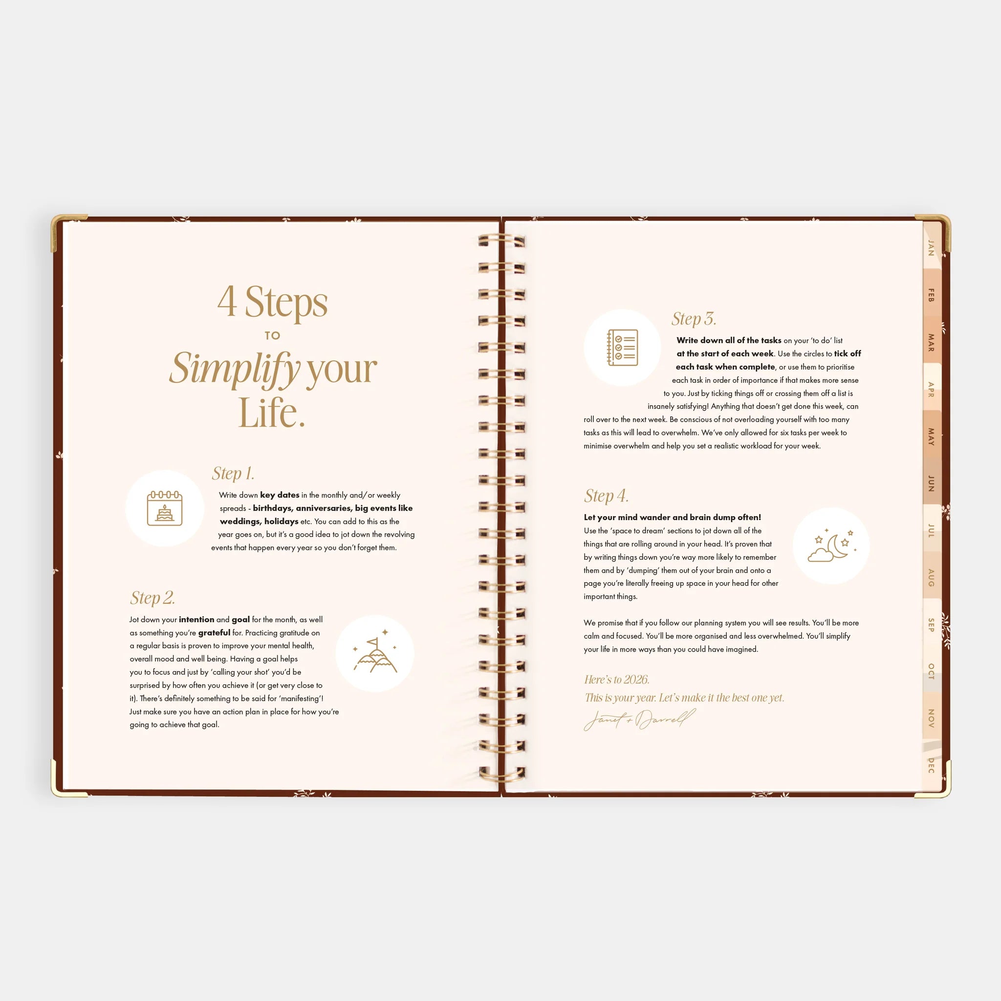 2026 A4 Academic Vertical Planner | Raspberry