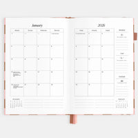 2026 A5 Vertical Planner | Rose Check