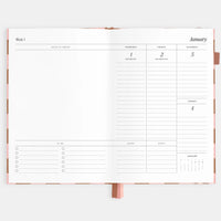 2026 A5 Vertical Planner | Rose Check
