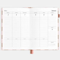 2026 A5 Vertical Planner | Rose Check