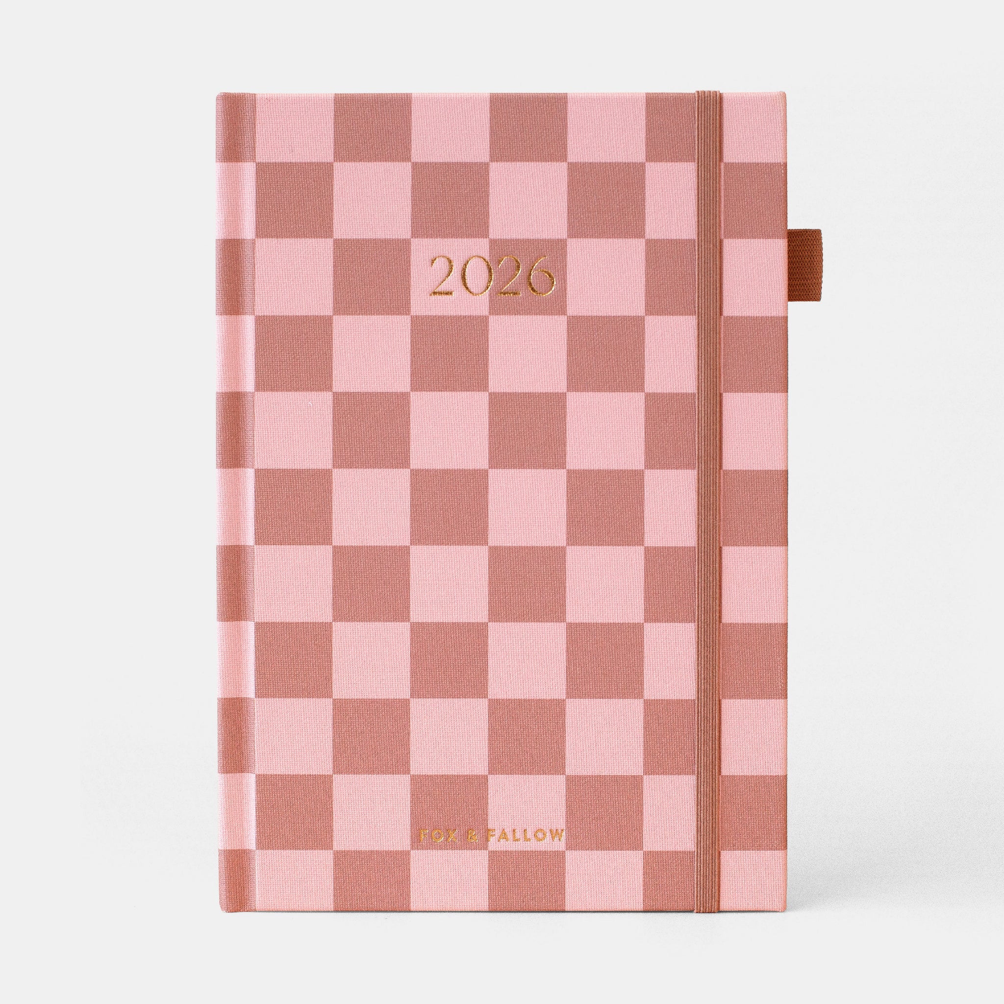 2026 A5 Vertical Planner | Rose Check