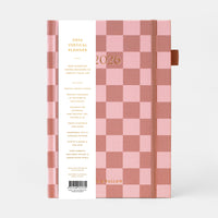 2026 A5 Vertical Planner | Rose Check