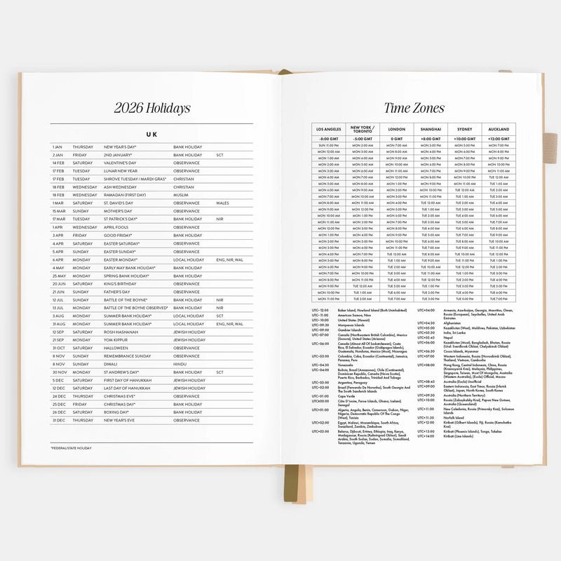 2026 A5 Horizontal Planner | Taupe