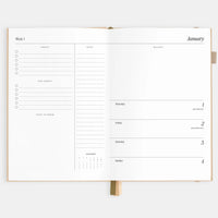 2026 A5 Horizontal Planner | Taupe