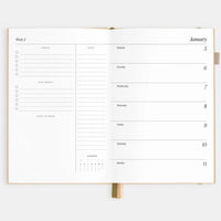 2026 A5 Horizontal Planner | Taupe