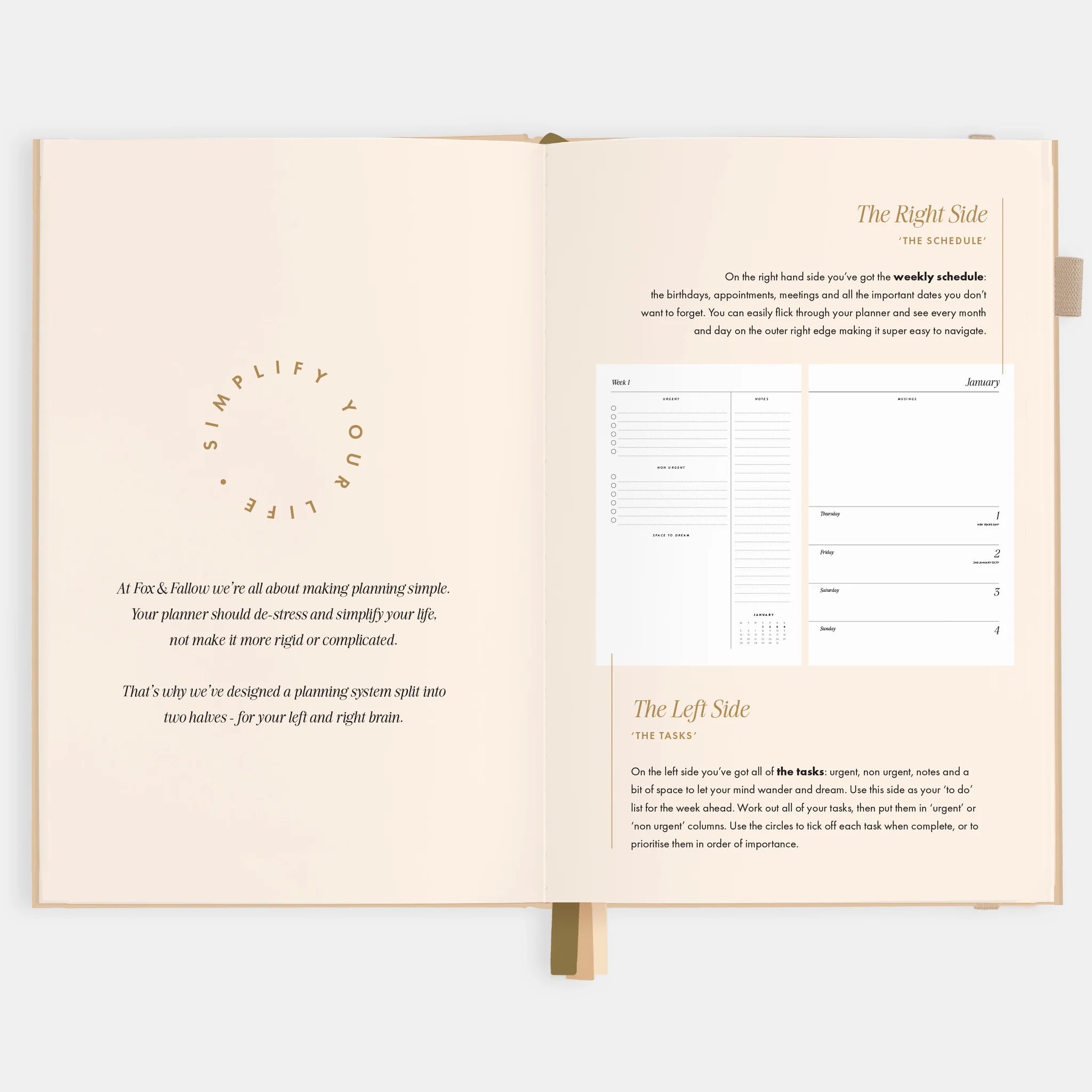 2026 A5 Horizontal Planner | Taupe