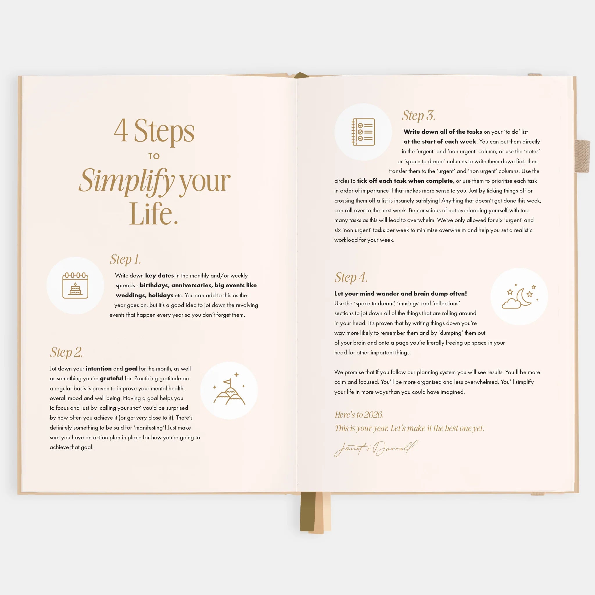 2026 A5 Horizontal Planner | Taupe
