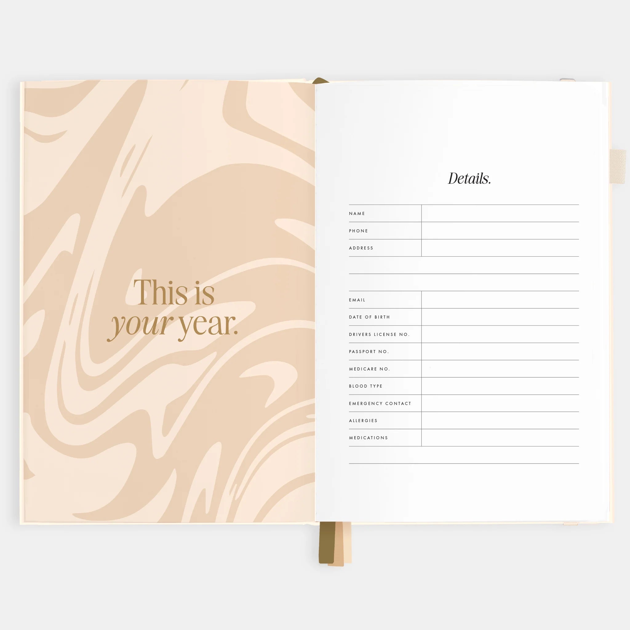 2026 A5 Vertical Planner | Creme