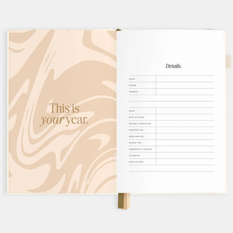 2026 A5 Vertical Planner | Creme