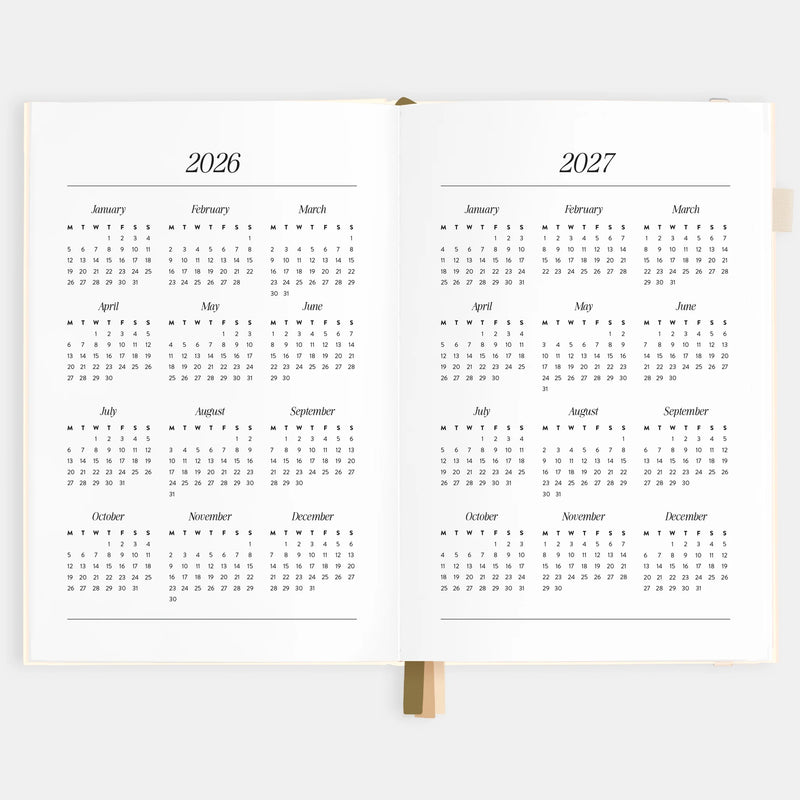 2026 A5 Vertical Planner | Creme