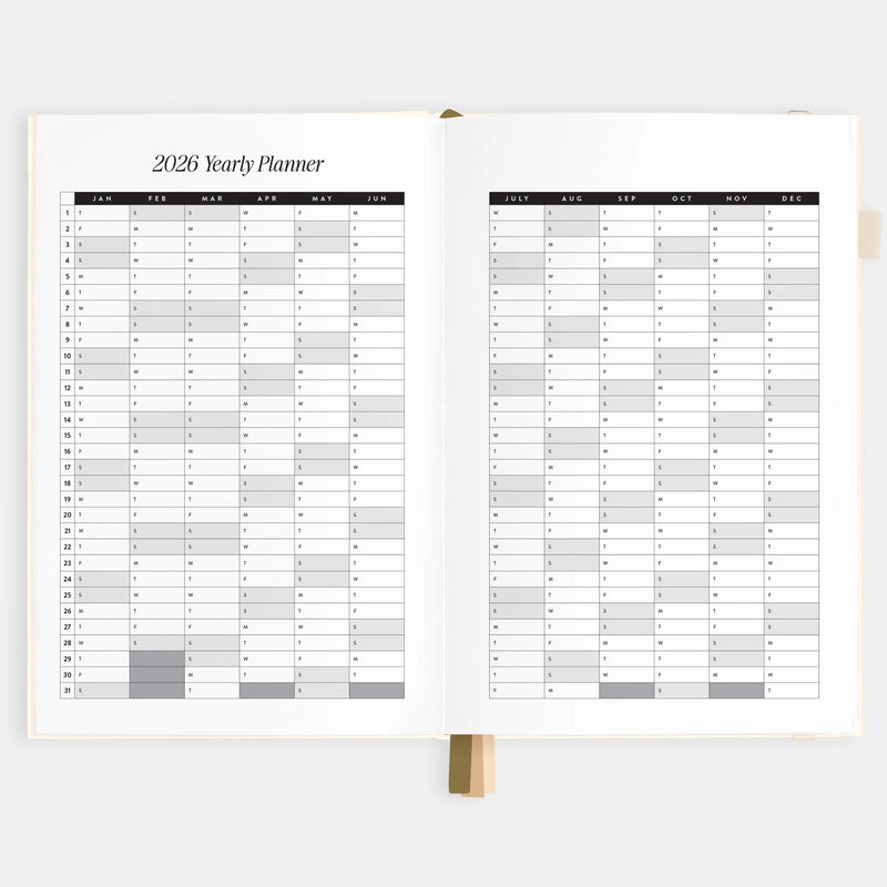 2026 A5 Vertical Planner | Creme