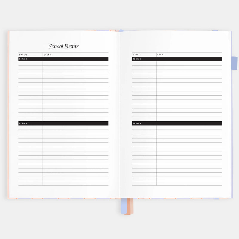 2026 A5 Academic Vertical Planner | Powder Stripe