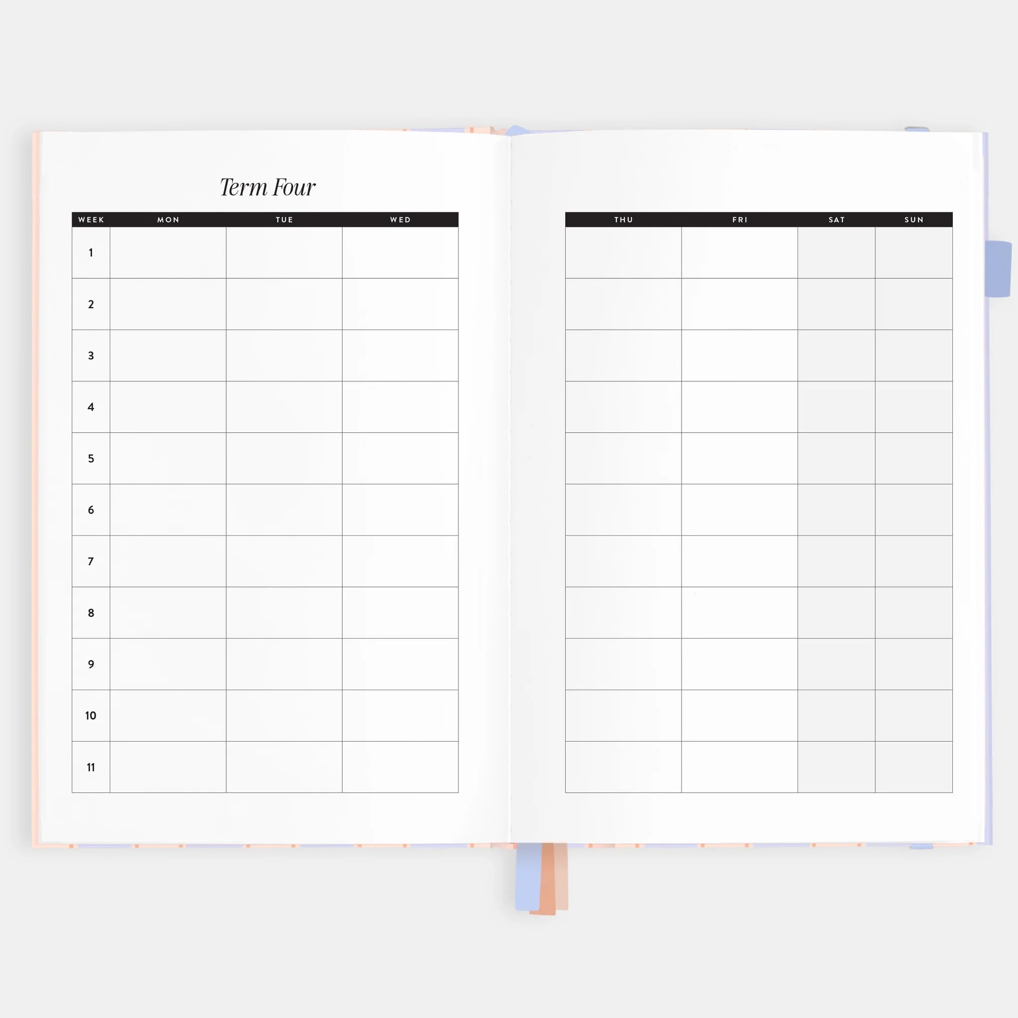2026 A5 Academic Vertical Planner | Powder Stripe