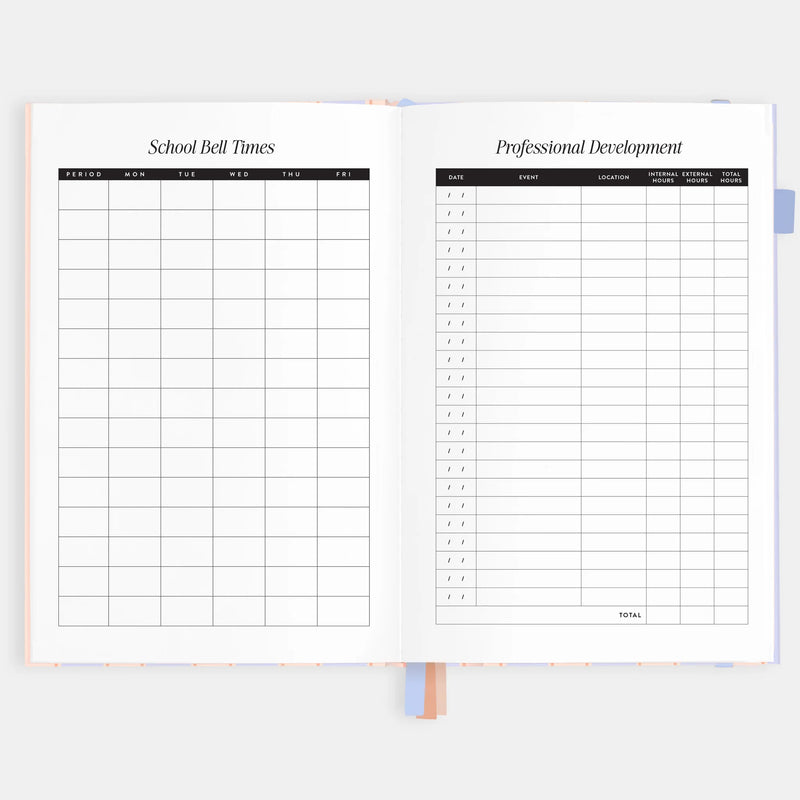 2026 A5 Academic Vertical Planner | Powder Stripe
