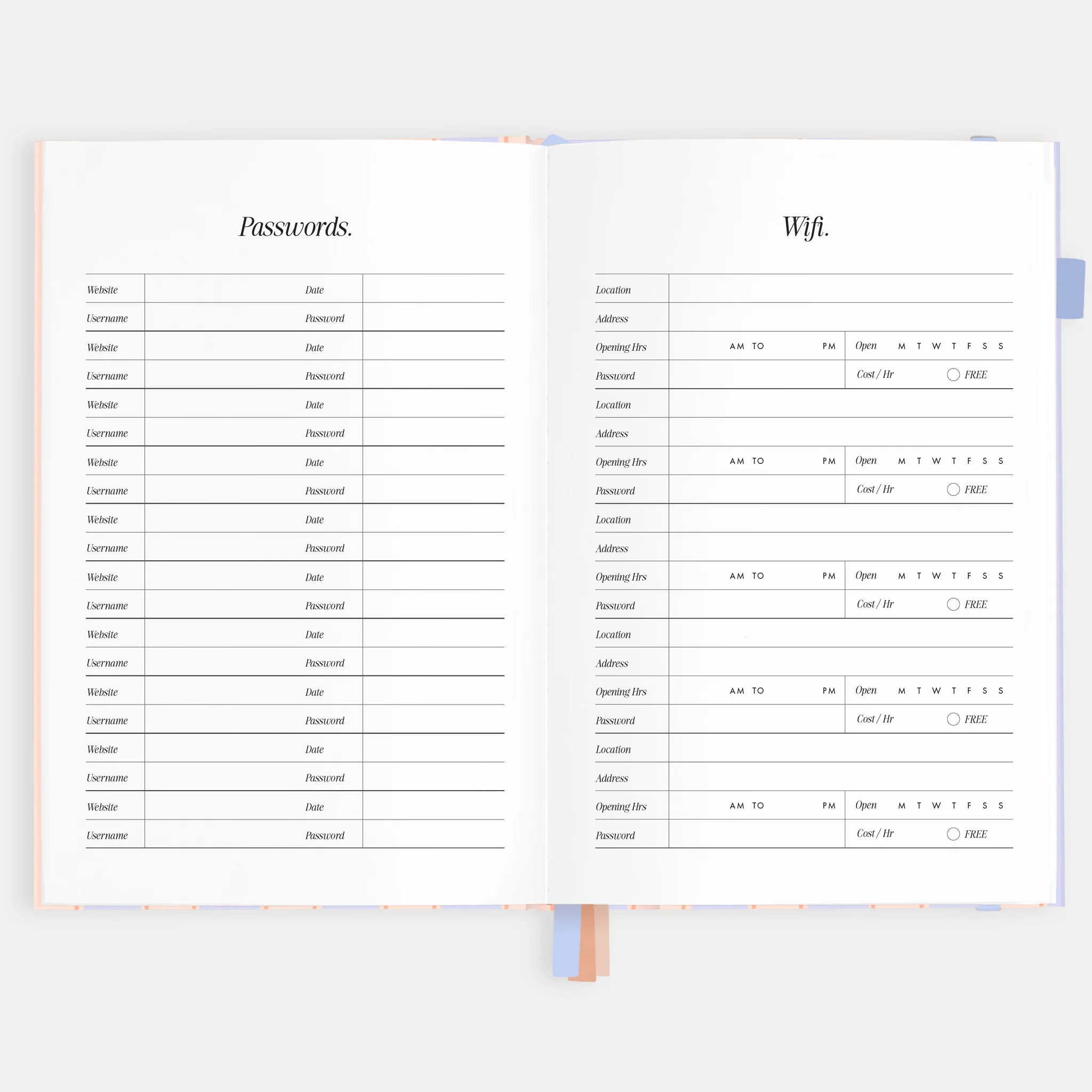 2026 A5 Academic Vertical Planner | Powder Stripe