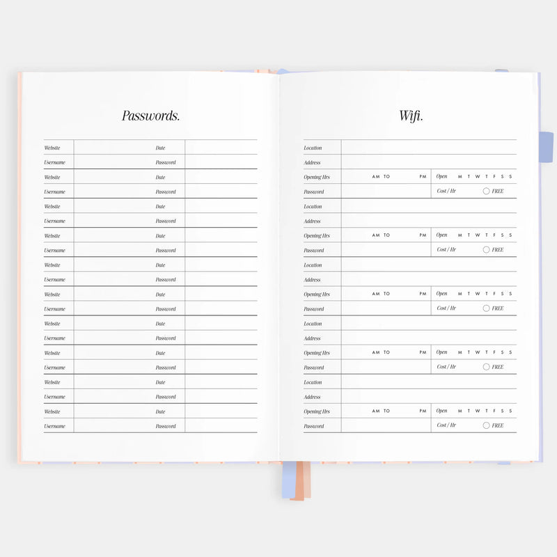 2026 A5 Academic Vertical Planner | Powder Stripe