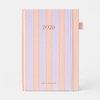 2026 A5 Academic Vertical Planner | Powder Stripe