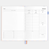 2026 A5 Academic Vertical Planner | Powder Stripe