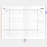 2026 A5 Academic Vertical Planner | Powder Stripe