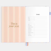 2026 A5 Academic Vertical Planner | Powder Stripe