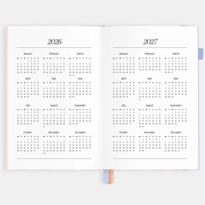 2026 A5 Academic Vertical Planner | Powder Stripe