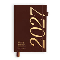 2027 A5 Vertical Planner | Chocolate