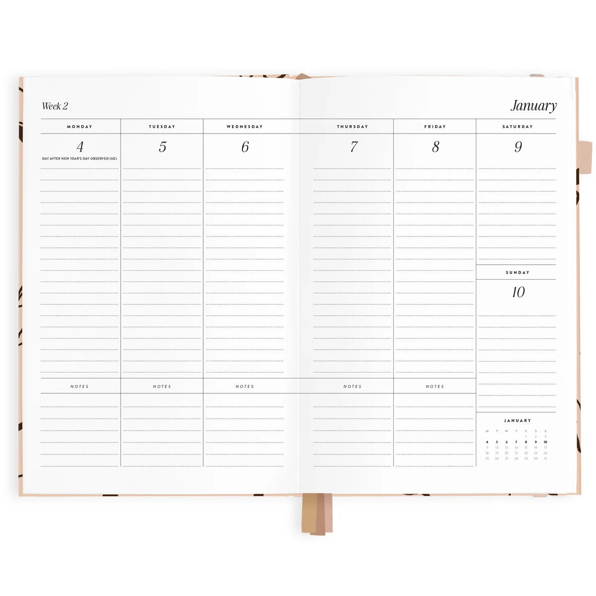 2027 A5 Vertical Planner | Amalfi Latte