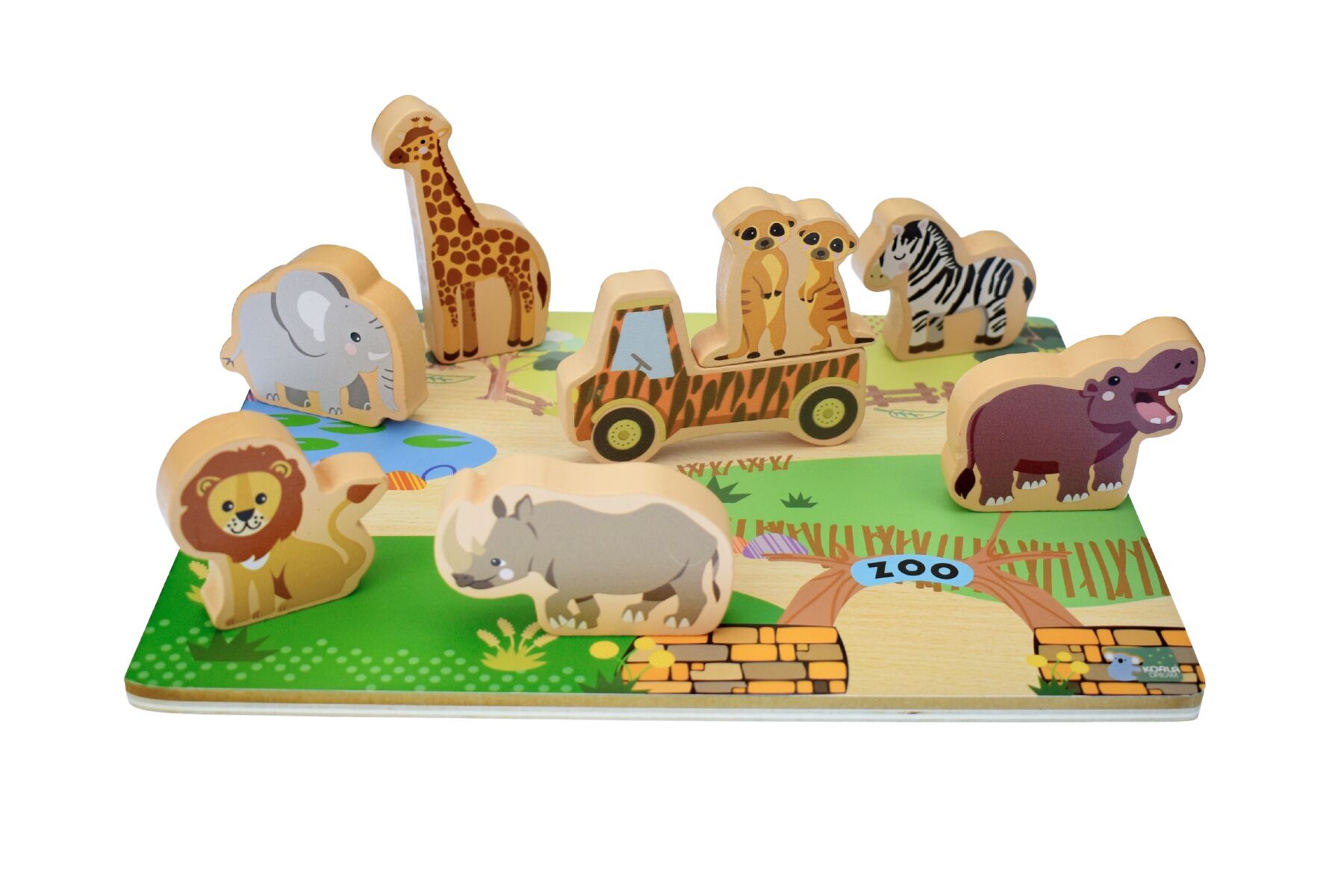 Wooden Chunky Zoo Animals Puzzle