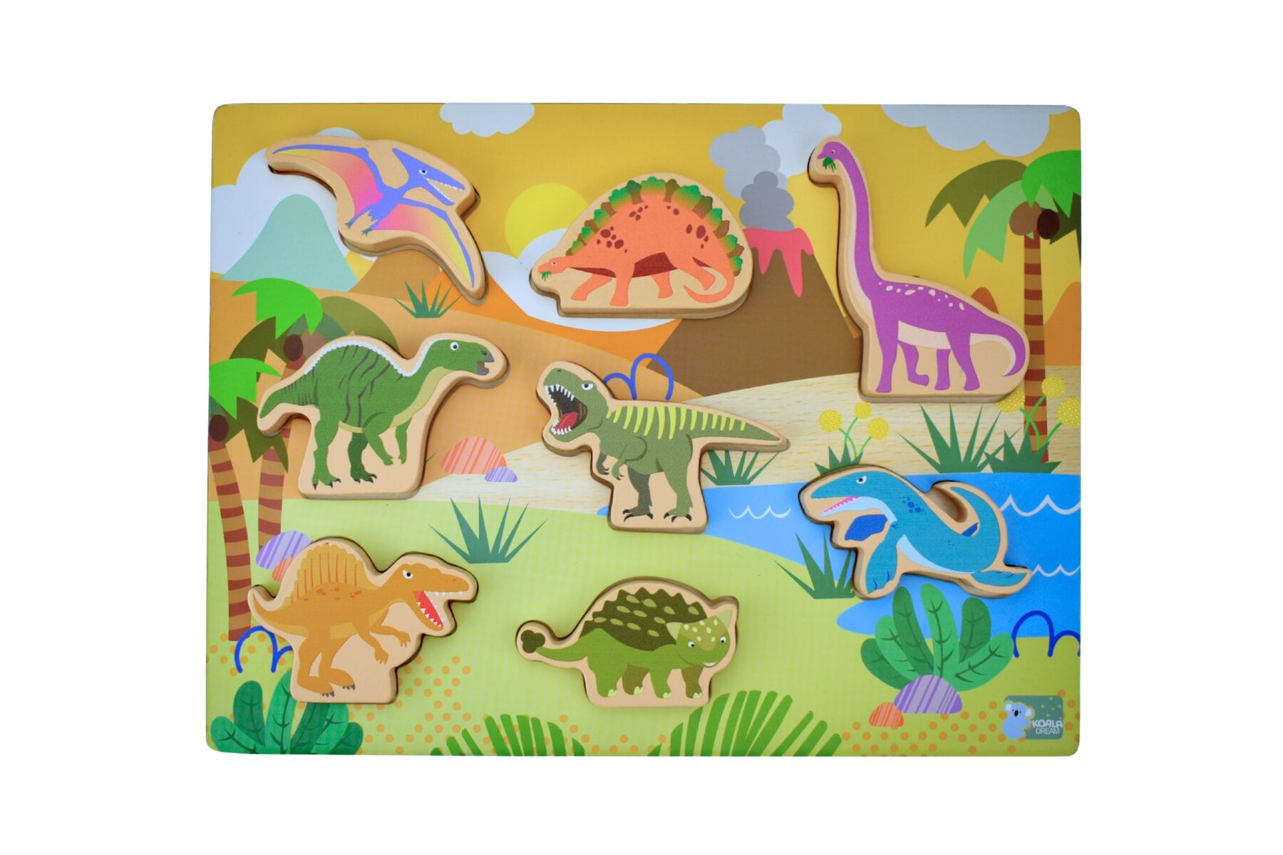 Wooden Chunky Dinosaur Puzzle