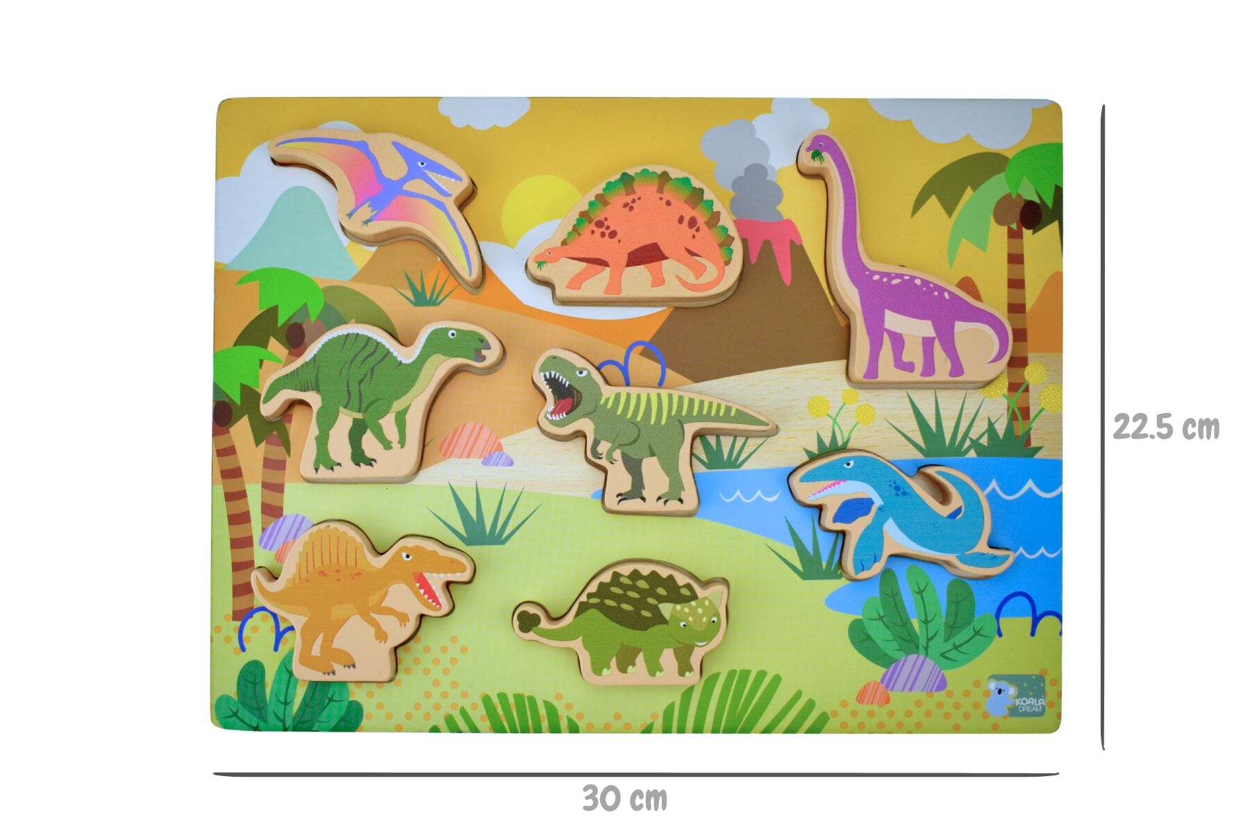 Wooden Chunky Dinosaur Puzzle
