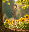 Heart Sculpture with Bird Feeder