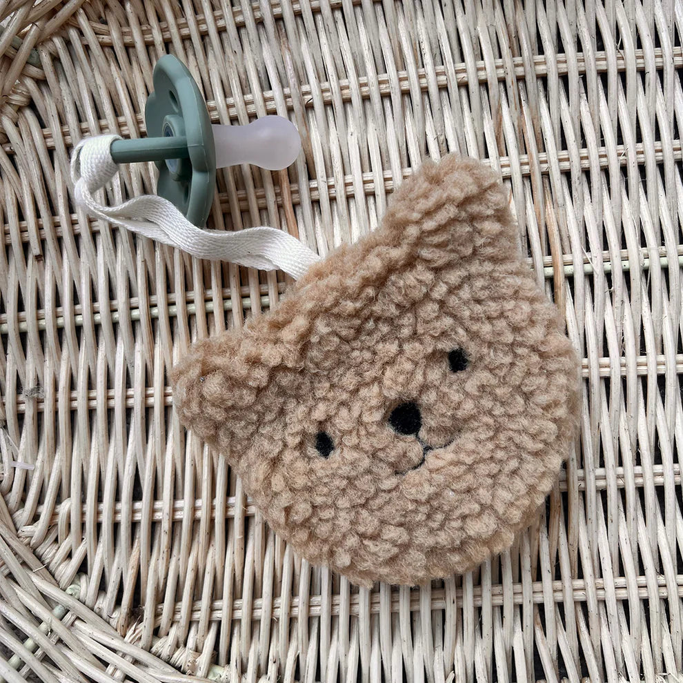 Sherpa Bear Paci Comforter | Caramel