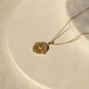 Pendant Disc Necklace | 18KT Yellow Gold Plate