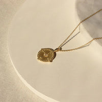 Pendant Disc Necklace | 18KT Yellow Gold Plate