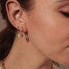 Huggies Hanging Peridot Baguette | 18KT Yellow Gold Plate