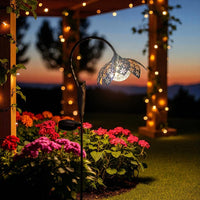 Single Rusty Flower Solar Light