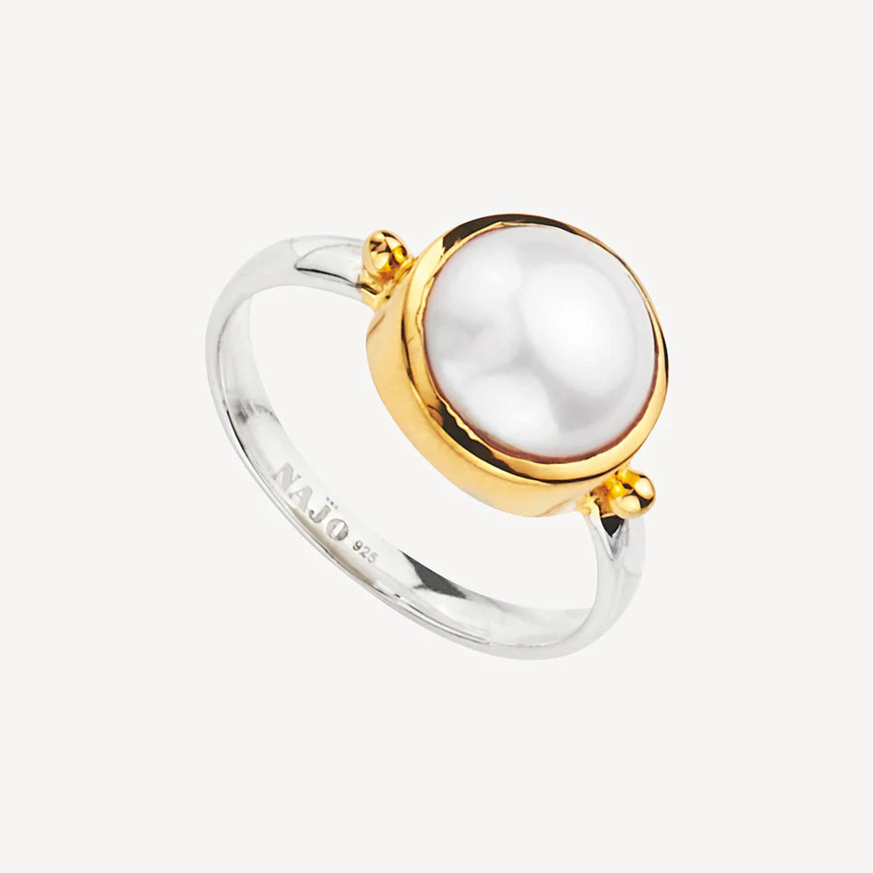 Garland Two-Tone Pearl Ring