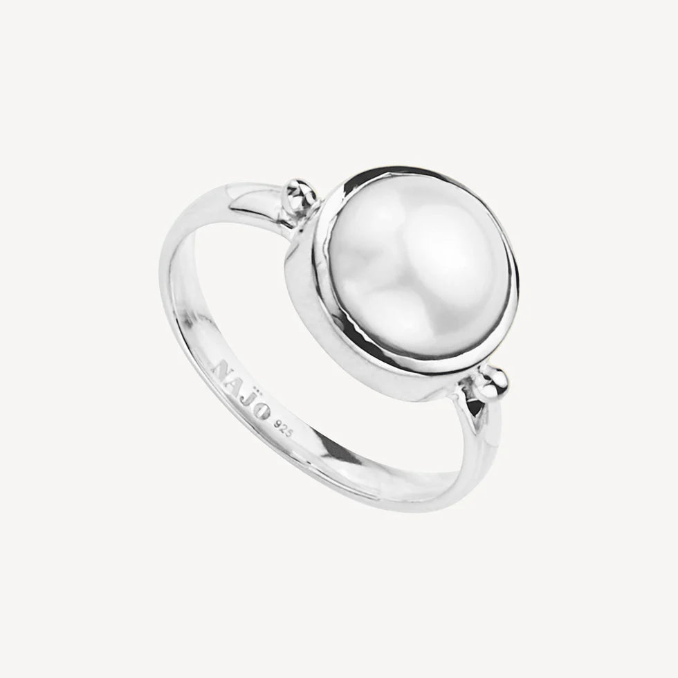 Garland Silver Pearl Ring