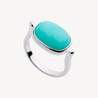 Fleur Silver Amazonite Ring