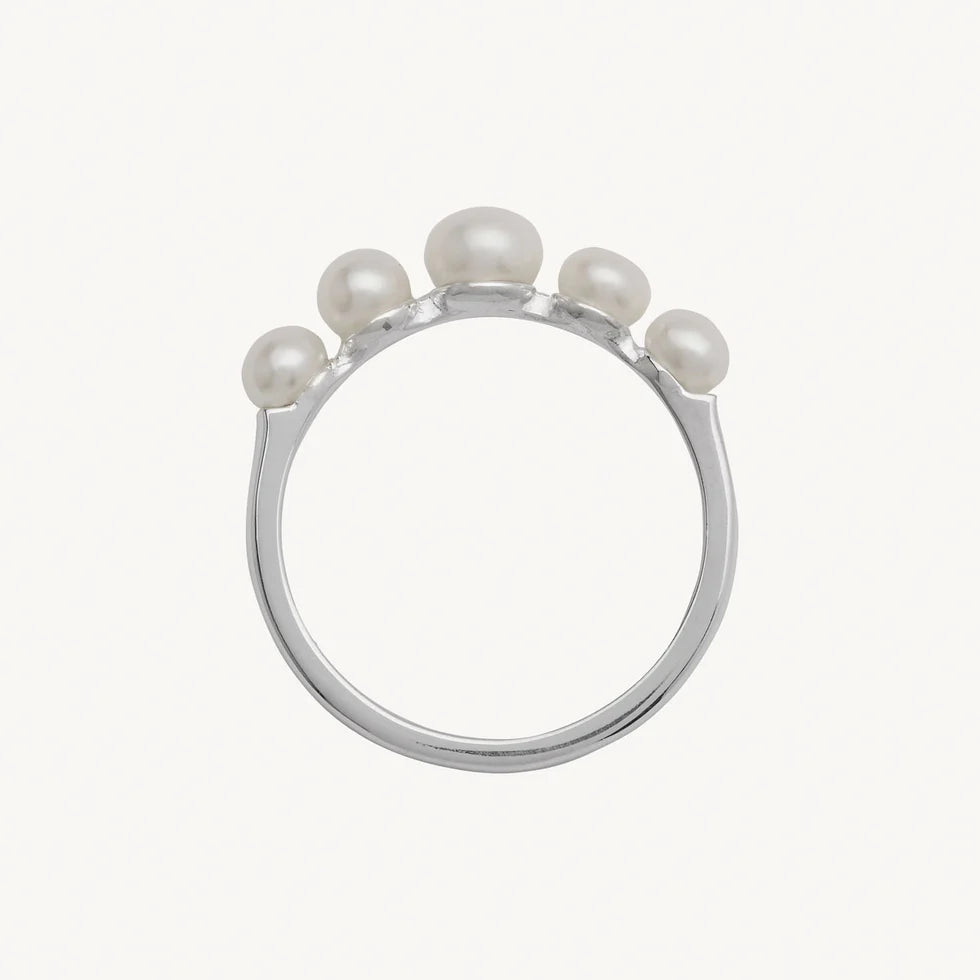Mermaid Silver Pearl Ring