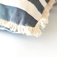 Bold Stripe Cushion | Dark Slate