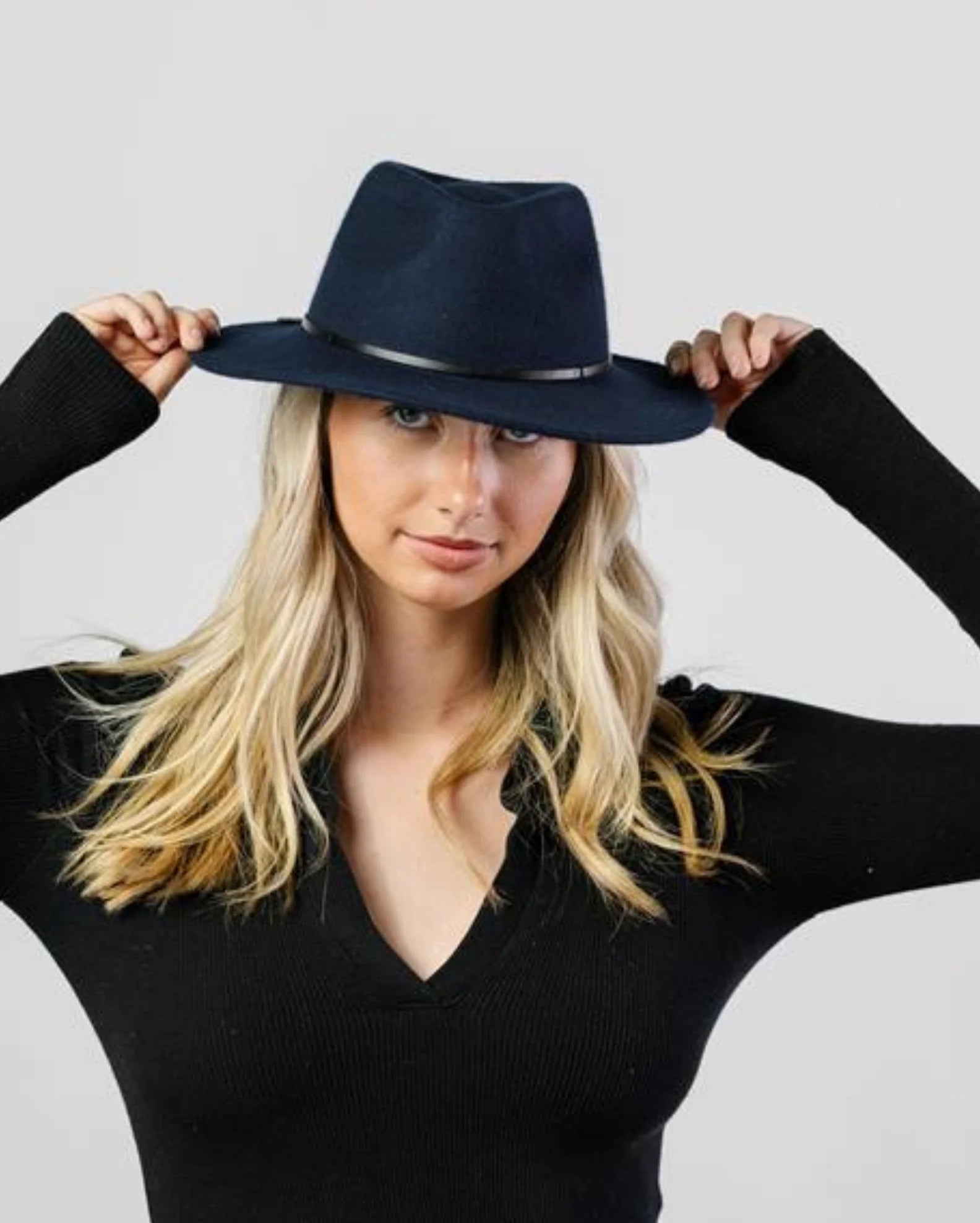 Navy Leura Fedora
