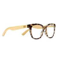 Lila Grace Ivory Tortoise l Wooden Blue Light Magnifying Reader